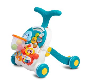 Dětské hrající edukační chodítko 2v1 Toyz Spark turquoise