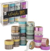 Washi dekorativní pásky 40ks x 3m v boxu