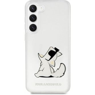 Karl Lagerfeld PC/TPU Choupette Eat kryt pro Samsung Galaxy S23+ čirý