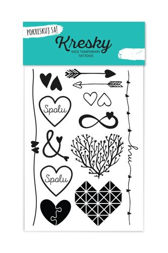 Kresky dočasné tetování - Zamilované