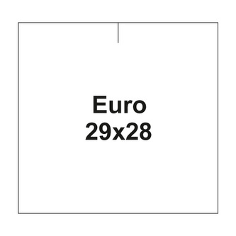 Etikety cen. EURO 29x28 hranaté - 700 etikiet/kotúčik, biele
