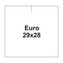 Etikety cen. EURO 29x28 hranaté - 700 etikiet/kotúčik, biele