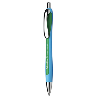 Kuličkové pero "Slider Rave", zelená, 0,7mm, stiskací mechanismus, SCHNEIDER 132504