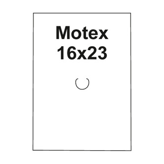 Etikety cen. MOTEX 16x23 hranaté, 870 etiket / kotouček, bílé