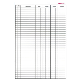 Pokladní kniha bez průpisem A4 - 50 listů - číslovaná