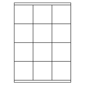 Etikety PRINT A4 / 100 ks, 70x67,7 - 12 etiket, bílé