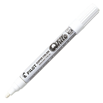 Permanentný popisovač PILOT Super Color stredný - biely