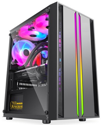 CRONO skříň Mini Tower PCC-200-3/ bez zdroje/ bez ventilátorů/ 1x USB 3.0/ 2x USB 2.0/ černý