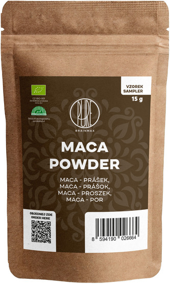 BrainMax Pure Maca BIO prášek - sampler 15 g