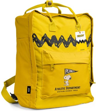 Travel batoh Snoopy: Peanuts (objem 15 litrů|31 x 36 x 13 cm) žlutý polyester
