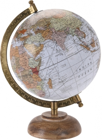Otočný globus bílý 24 cm