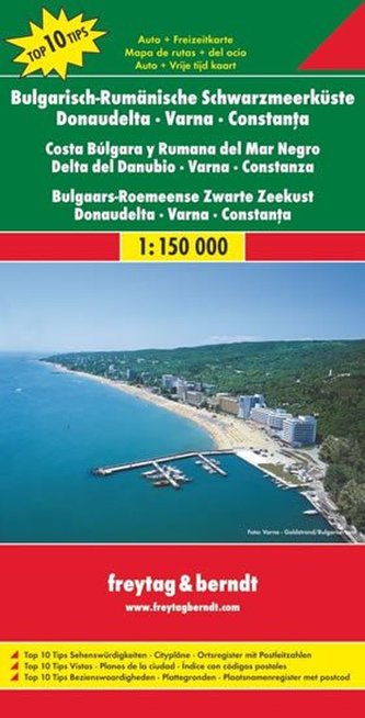 Bulgarisch,Rumänische Schwarzmeerküste,Donaudelta,Varna,Constanta/Bulharsko-rumunské černomoř.pobřeží,sever /automapa