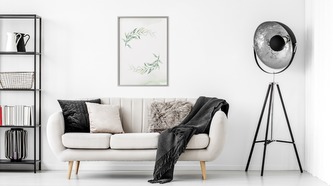 Obraz v rámu Akvarel různé rozměry hliníkový rám stříbrná