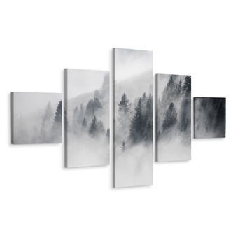 Vícedílné plátno Les Zahalený V Mlze