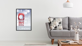 Obraz v rámu Výlet Do Londýna různé rozměry hliníkový rám černá