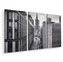 Vícedílné plátno Černobílé Panorama Centra Varšavy