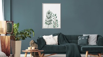 Obraz v rámu Malované Exotické Listy různé rozměry hliníkový rám černá