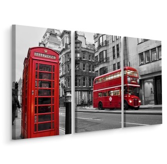 Vícedílné plátno Red Bus