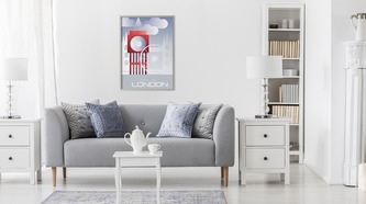 Obraz v rámu Výlet Do Londýna různé rozměry hliníkový rám stříbrná