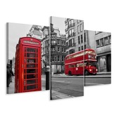 Vícedílné plátno Red Bus