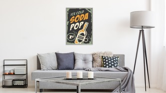 Obraz v rámu Soda Pop různé rozměry hliníkový rám stříbrná