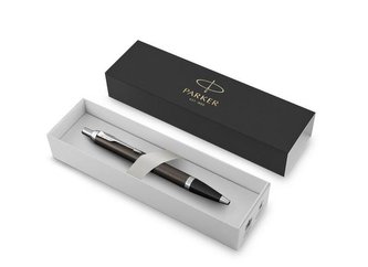 Kuličkové pero "Royal IM", modrá, tmavě hnědé tělo, stříbrný klip, PARKER