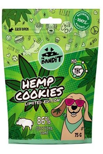 VetExpert Mr.Bandit pochoutka KONOPNÁ zvěřina 75g VetExpert Mr.Bandit pochoutka KONOPNÁ zvěřina 75g