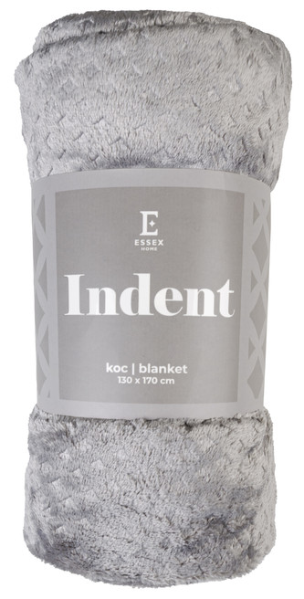 Deka z mikrovlákna INDENT stříbrná 130x170 cm Essex Deka z mikrovlákna INDENT stříbrná 130x170 cm Essex