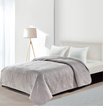 Přehoz na sedačku - pohovku - postel SYMPHONY II. stříbrná 200x220 cm Mybesthome