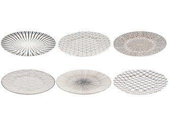 TALÍŘ KERAMICKÝ SEOUL PRŮM. 27 CM, ČERNO/BÍLÁ, ASS