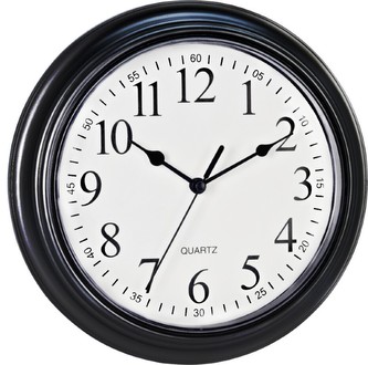 Nástěnné hodiny ručičkové 22,5 cm černý rám