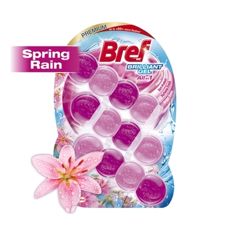 Bref Brilliant Gel All in 1 Spring Rain WC blok 3 x 42 g