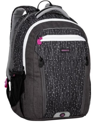 Bagmaster Studentský batoh BOSTON 20 A BLACK/GRAY/WHITE