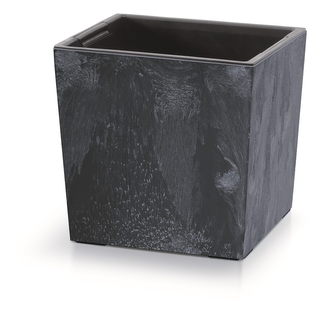 Květináč Urbi Square Low Beton Effect 29,5x29,5 cm, antracit