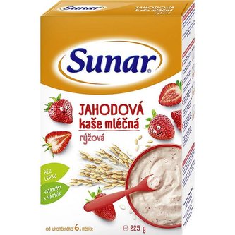 Sunar jahodová kašička mléčná rýžová 225 g