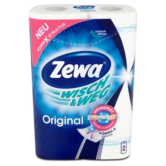 Kuchyňské utěrky, 2 vrstvy, 2 ks, ZEWA "Wisch&Weg Klassik"