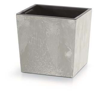 Květináč Urbi Square Low Beton Effect 29,5x29,5 cm, šedý