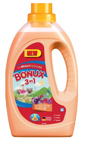 Bonux Colors Glow Touch prací gel, 20 praní 1,1 l