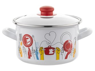 SMALTOVANÝ HRNEC 20CM PEPITO