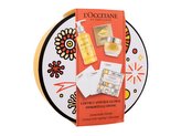L'Occitane Immortelle Divine denní pleťový krém Immortelle Divine Advanced Youth Face Care 50 ml + odličovací olej Oil-To-Milk 200 ml + odličovací tampony Washable Cleansing Pads 3 ks