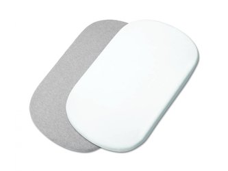 Prostěradlo do postýlky Iora 2ks White/Grey