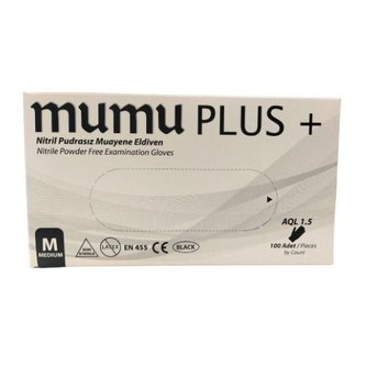 Rukavice jednorázové nitrilové nepudrované M - černé Rukavice jednorázové nitrilové nepudrované M - černé