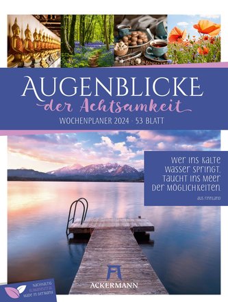 Augenblicke der Achtsamkeit - Wochenplaner Kalender 2024