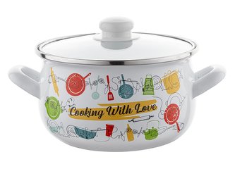 SMALTOVANÝ HRNEC 18CM JULIA