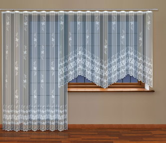 Dekorační žakárová záclona s řasící páskou DEBORA 250 bílá 200x250 cm MyBestHome