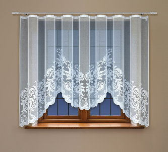 Dekorační žakárová záclona s řasící páskou YUDI 160 bílá 300x160 cm MyBestHome