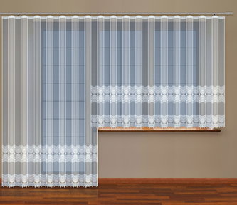 Dekorační žakárová záclona s řasící páskou ALWARO 250 bílá 250x300 cm MyBestHome