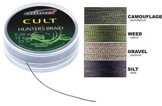 CLIMAX šňůra 20m - HUNTERS BRAID GRAVEL - průměr 0,30mm / 15kg / 30lbs