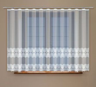 Dekorační žakárová záclona s řasící páskou ALWARO 160 bílá 300x160 cm MyBestHome
