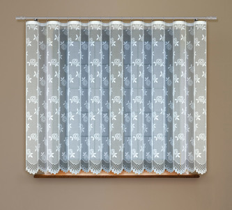 Dekorační žakárová záclona s řasící páskou GALINA 130 bílá 300x130 cm MyBestHome